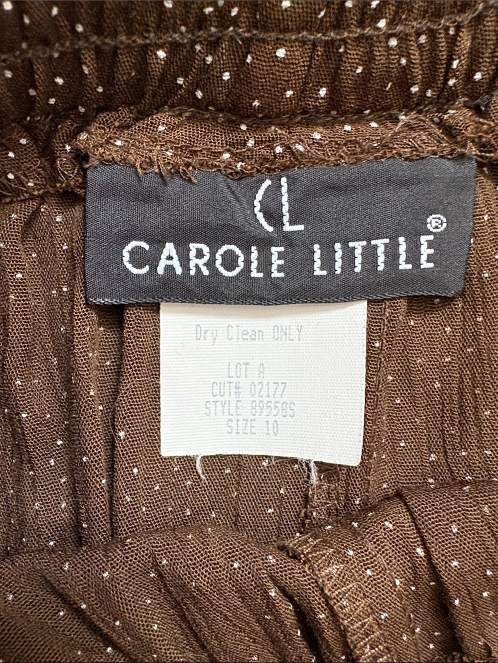Carole Little Brown with Cream Dot Wide-Leg Pants - Picture 3 of 3